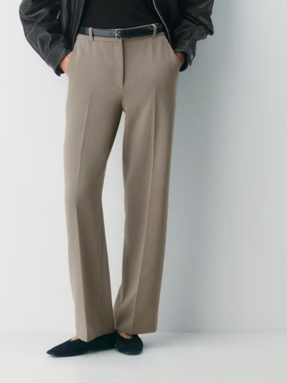 Aritzia Babaton Tailored Taupe Dress Classic-fit Japanese Crepe  Office Pants -0